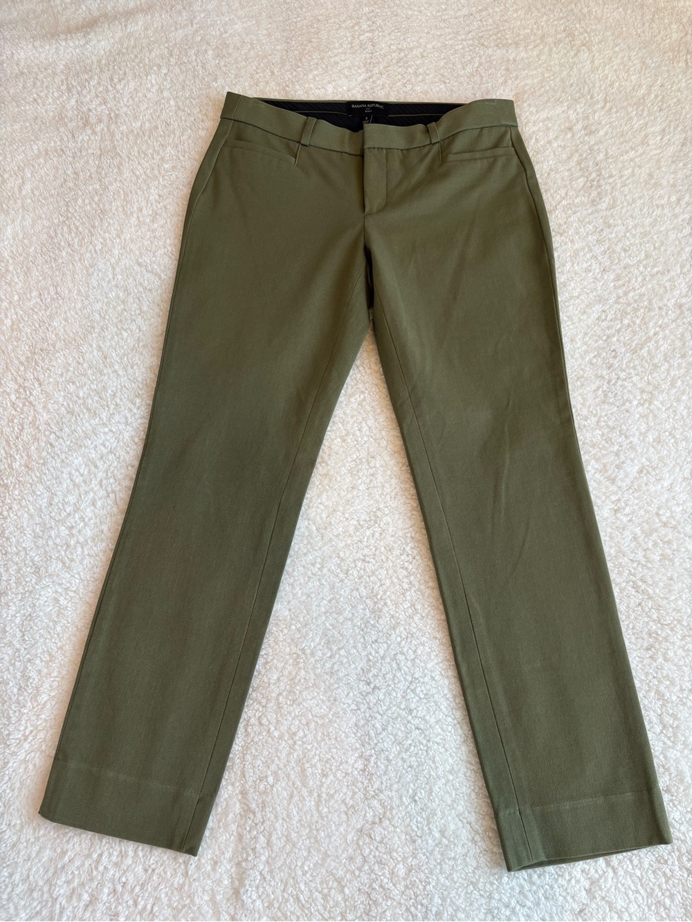 Banana Republic Sloan Ankle Pants Olive Green Khaki Size 6